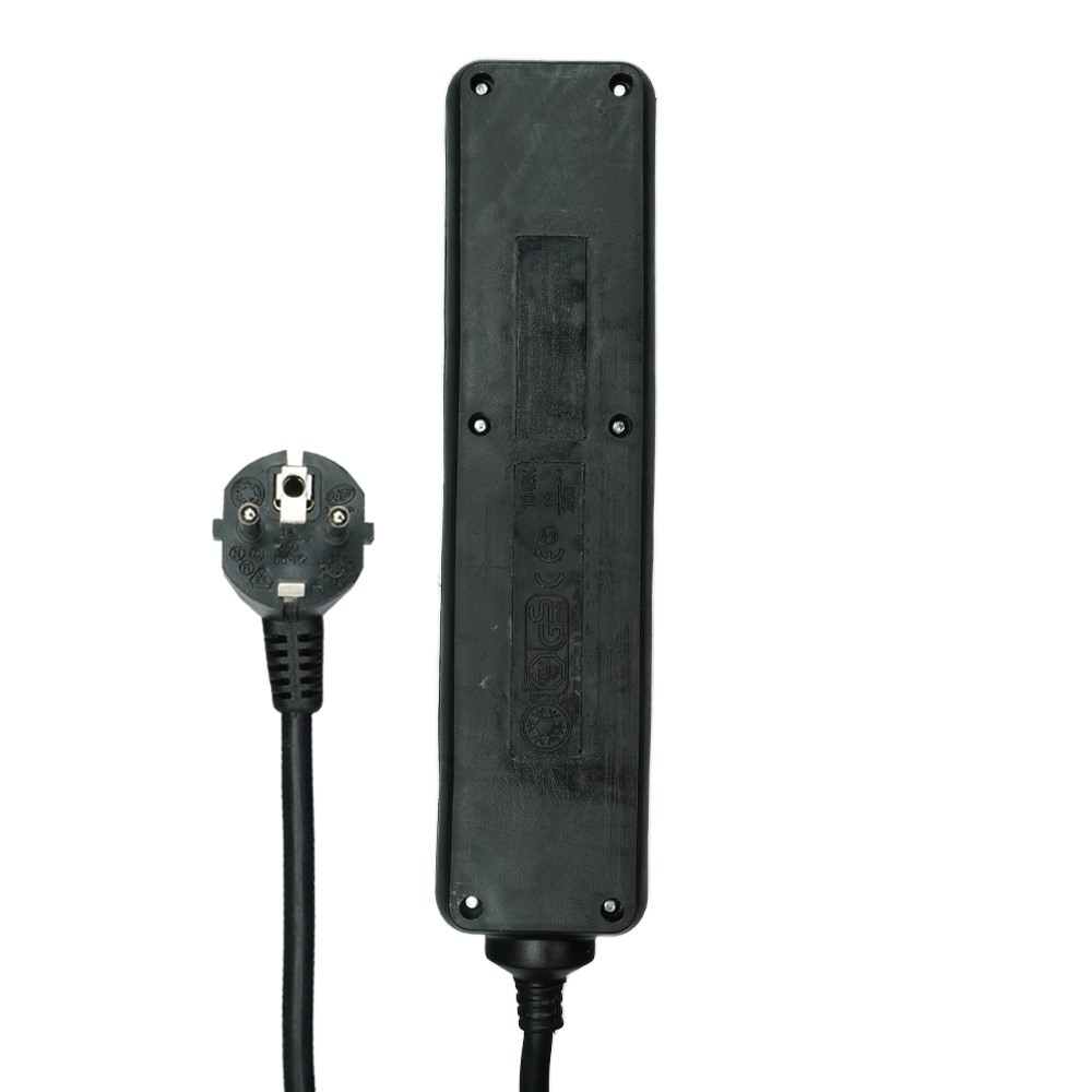 Miniatuur van EMhub stekkerdoos met schakelaar zwart 4-voudig 5 meter (4087045)