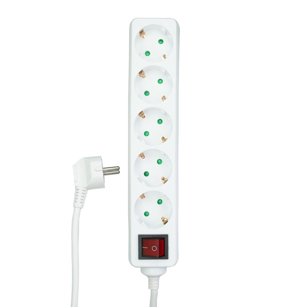 Miniatuur van EMhub stekkerdoos met schakelaar wit 5-voudig 5 meter (4087052)