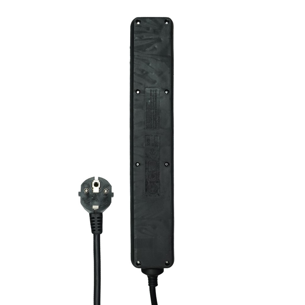 Miniatuur van EMhub stekkerdoos met schakelaar zwart 6-voudig 5 meter (4087061)