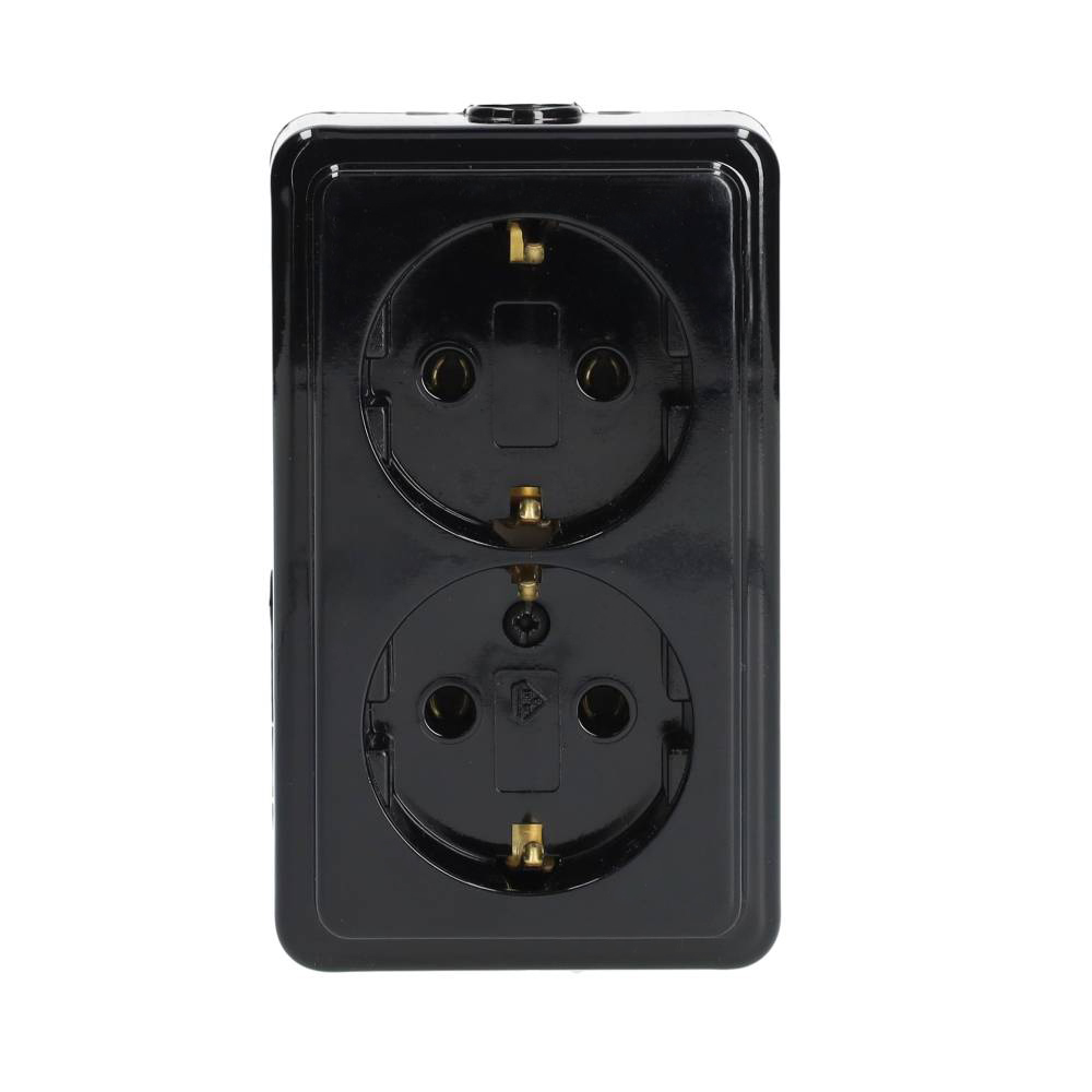 Miniatuur van Kopp stopcontact 2-voudig geaard - Standard zwart (102505005)