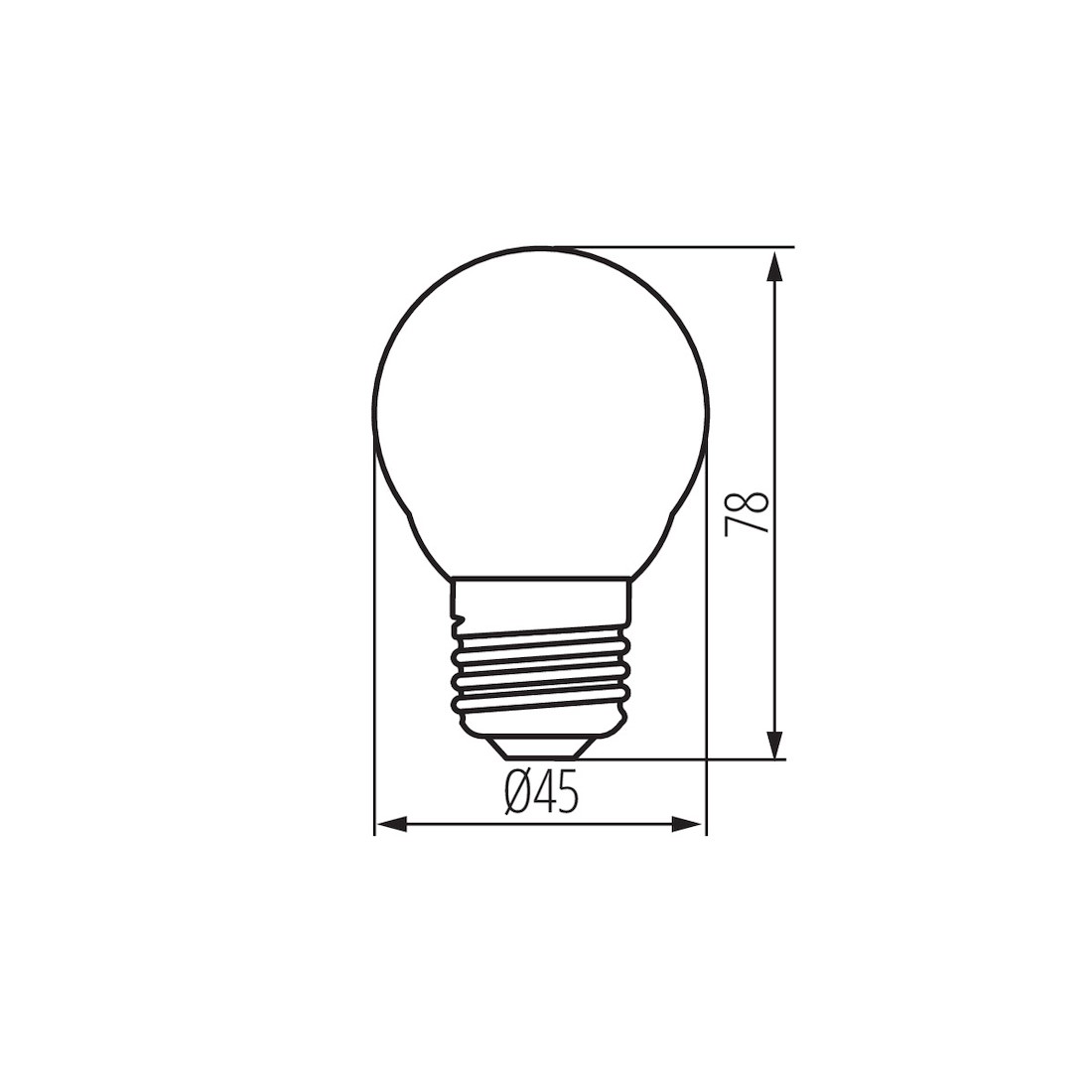 Miniatuur van Kanlux LED lamp peer E27 4.5W 470lm warm wit 4000K (29631)