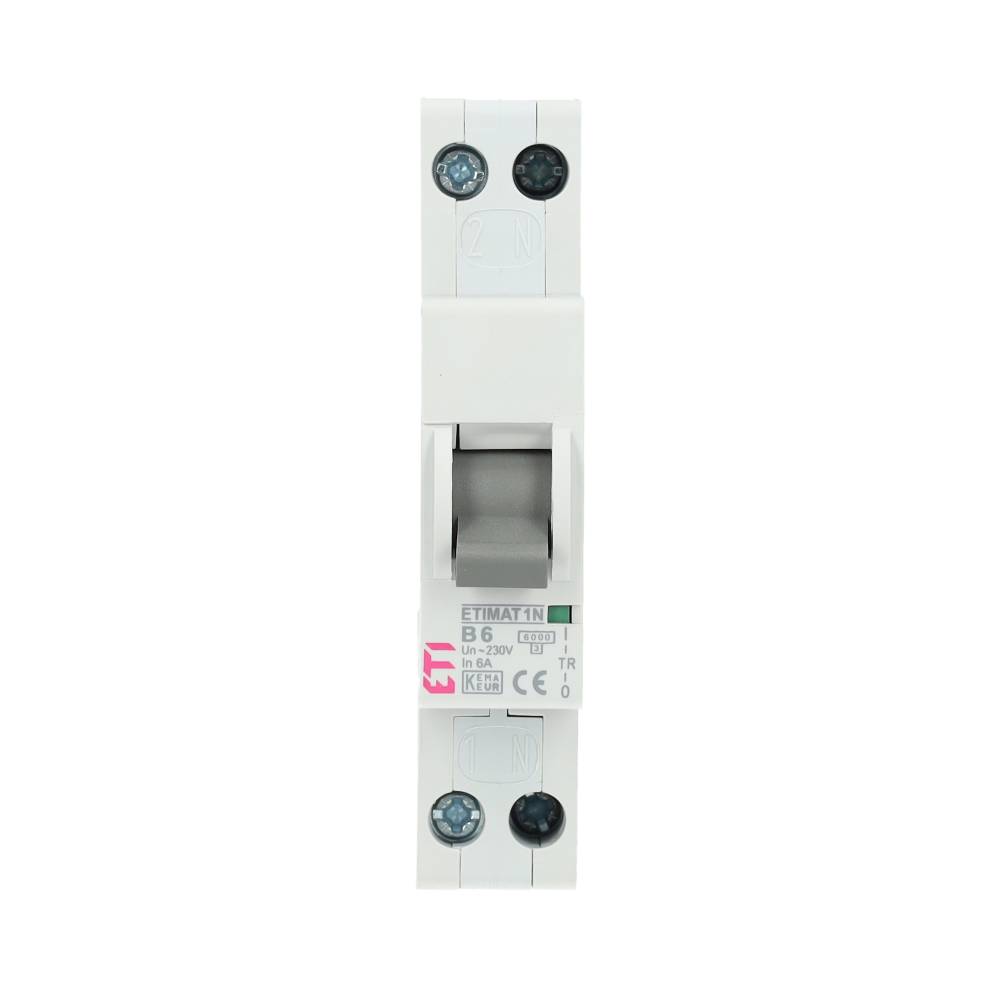 Miniatuur van ETI installatieautomaat 1-polig+nul 6A B-kar (433000201)