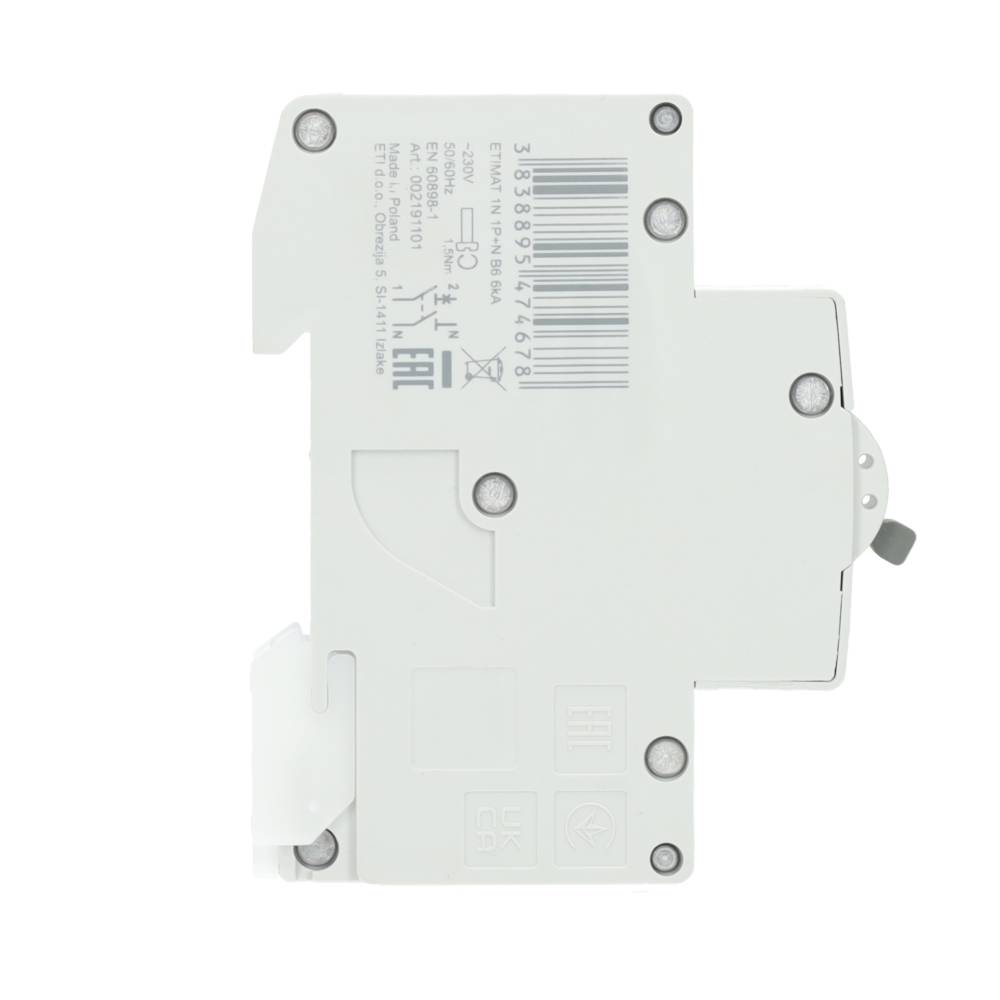 Miniatuur van ETI installatieautomaat 1-polig+nul 6A B-kar (433000201)
