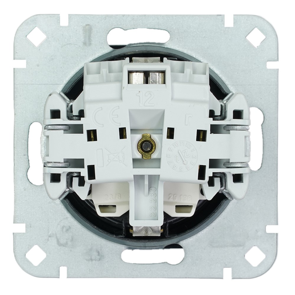 Miniatuur van EMhub Quadro55 (by Kopp) stopcontact met randaarde - zwart mat (4088080)