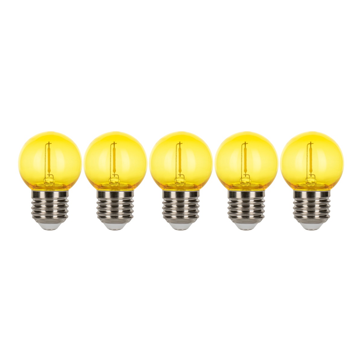 Miniatuur van Bailey LED kogel E27 geel 0,6W 35lm IP44 ecopack 5pack (143039)