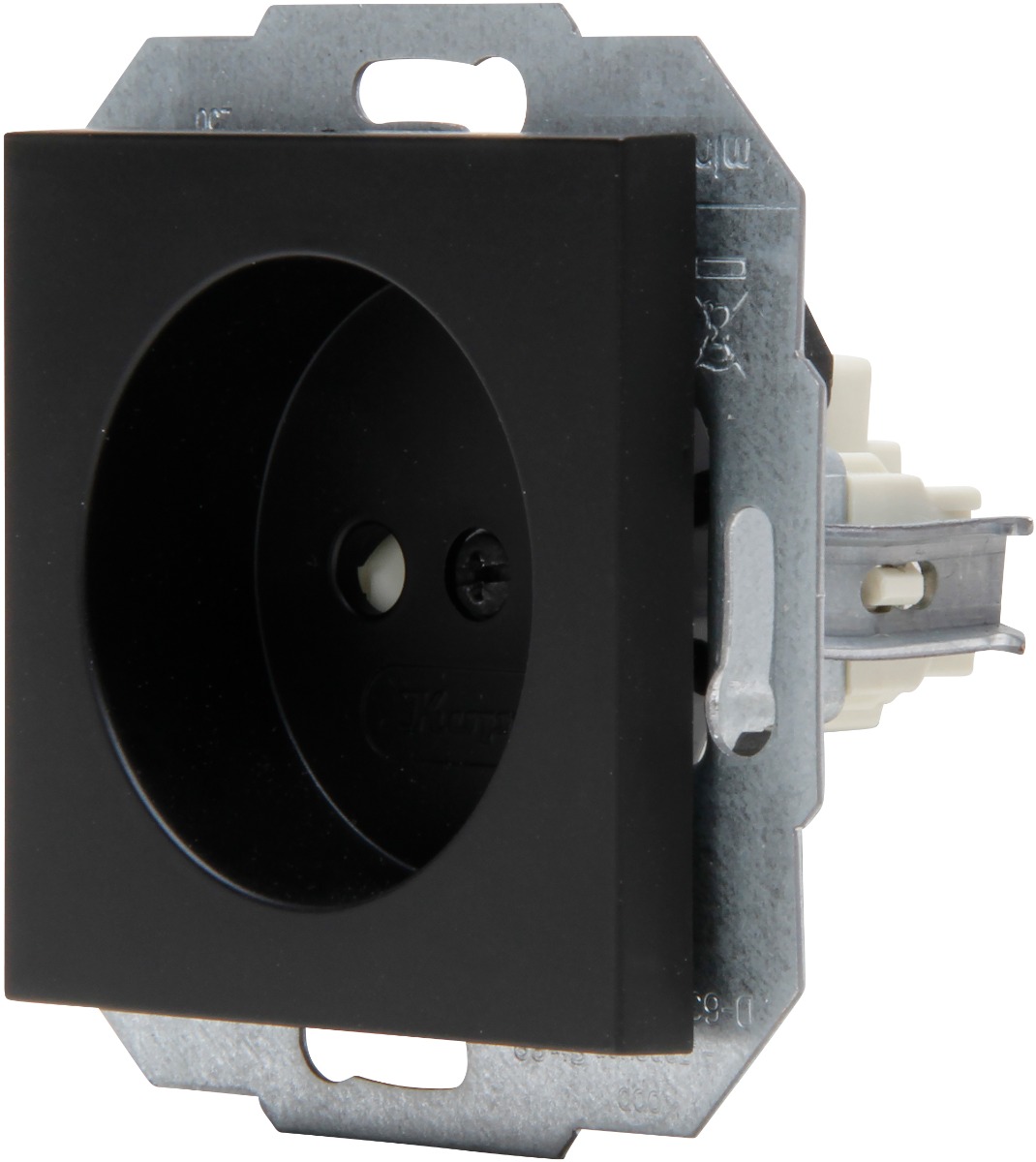 Miniatuur van Kopp stopcontact zonder randaarde met kinderbeveiliging - HK07 mat zwart (948650006)