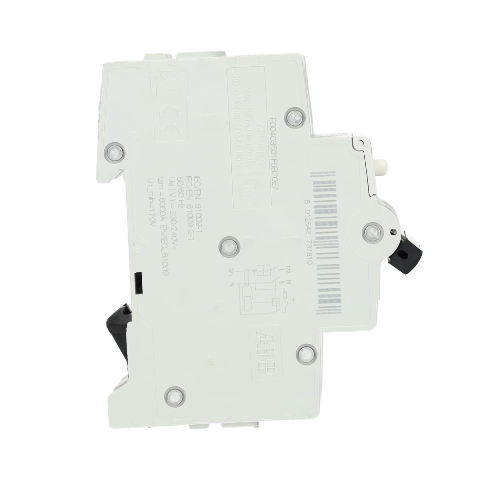 ABB aardlekautomaat 1-polig+nul 10A C-kar 30mA (DS201 C10 A30)