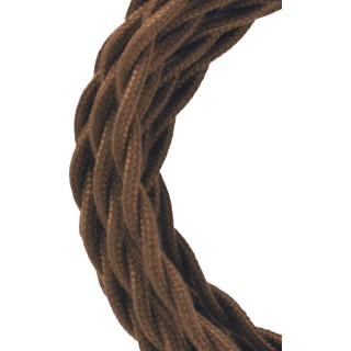 Miniatuur van Bailey textielsnoer 3 meter 2x0.75 mm2 - bruin gedraaid (139689)