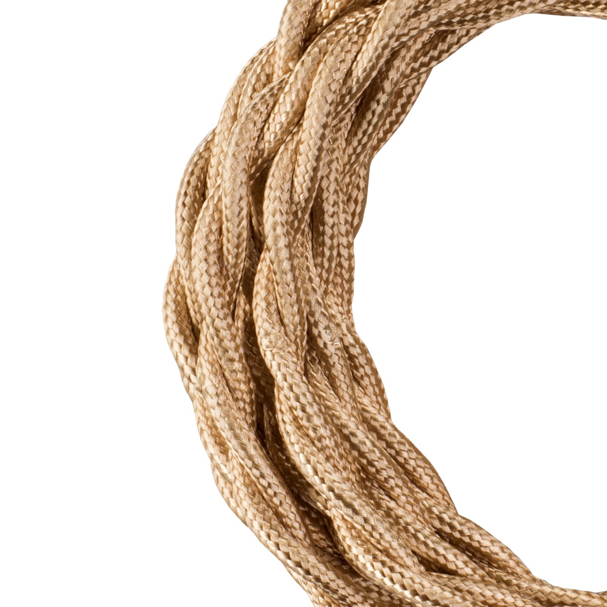 Miniatuur van Bailey textielsnoer 3 meter 2x0.75 mm2 - metallic champagne gedraaid (140316)