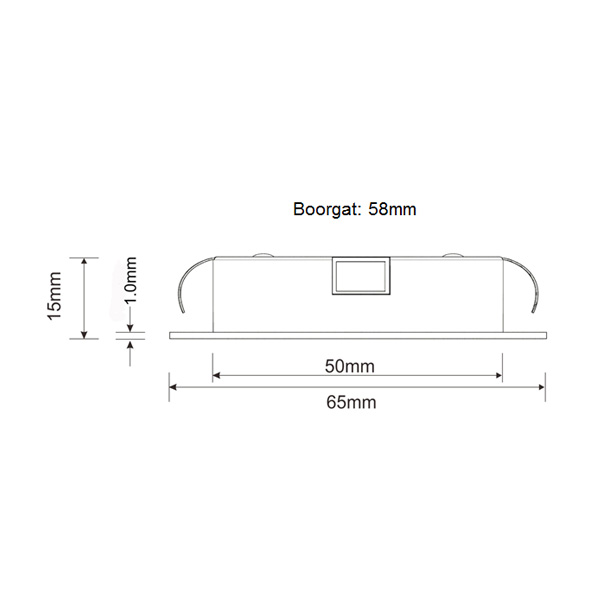 Miniatuur van INTERLight inbouwspot set dimbaar rond zwart 4W 260lm 2700K incl. driver Ø65mm - zaagmaat Ø58mm IP44 (IL-CBSET27B)