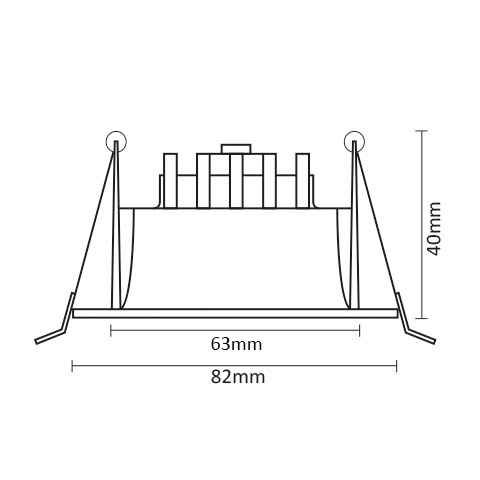 Miniatuur van INTERLight inbouwspot kantelbaar dimbaar rond zwart 8W 640lm 2700K incl. driver Ø82mm - zaagmaat Ø63mm IP44 (IL-DCM8K27B)