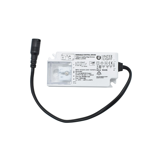 Miniatuur van INTERLight inbouwspot set kantelbaar dimbaar rond zwart 8W 640lm 2700K incl. driver Ø82mm - zaagmaat Ø63mm IP44 (IL-DCM8K27B3P)