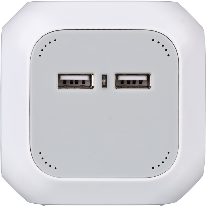 Miniatuur van BRENNENSTUHL stekkerdoos Alea-power 4-voudig met randaarde en 2x USB A - licht grijs (1150100)