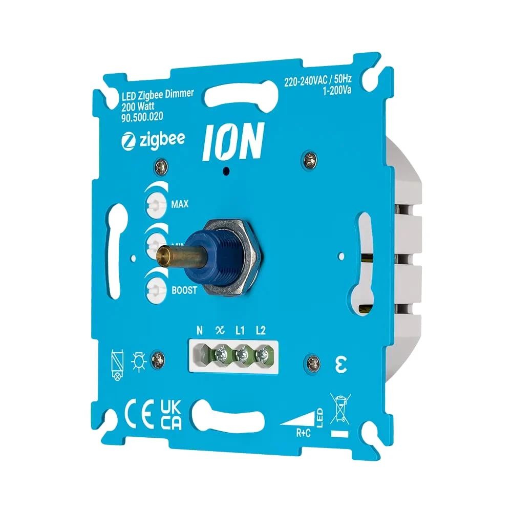 ION industries universele LED Zigbee (Hue compatible) draaidimmer 0.3-200W (90.500.020)