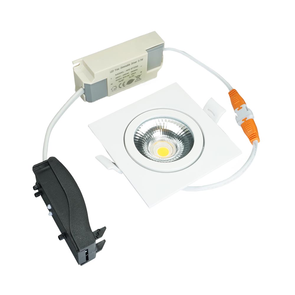 Miniatuur van LED Republic waterdichte inbouwspot vierkant wit 5W 450lm 2700K IP65 zaagmaat Ø75mm - diameter 85mm