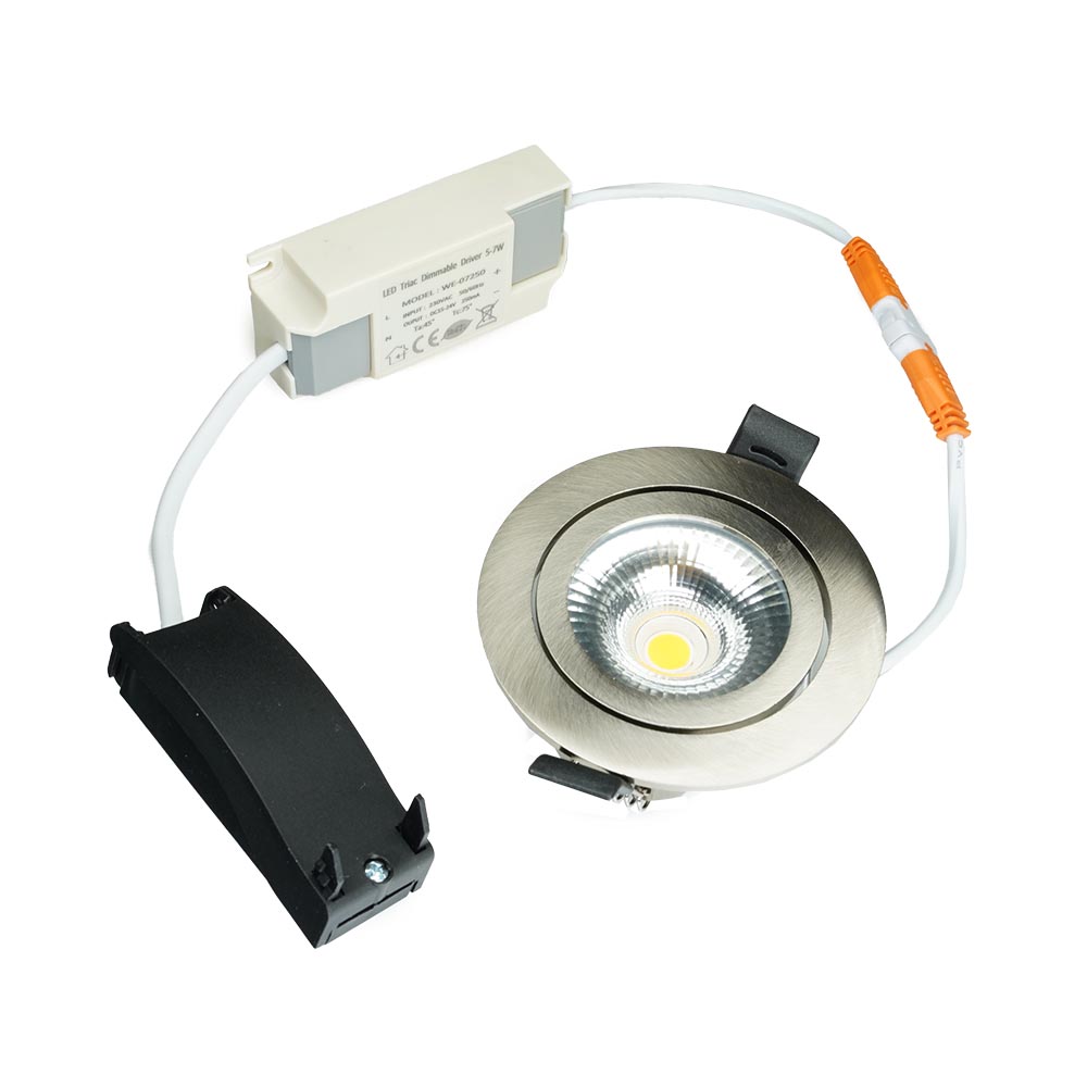 LED Republic waterdichte inbouwspot rond aluminium 5W 450lm 2700K IP65 zaagmaat Ø75mm - diameter 85mm