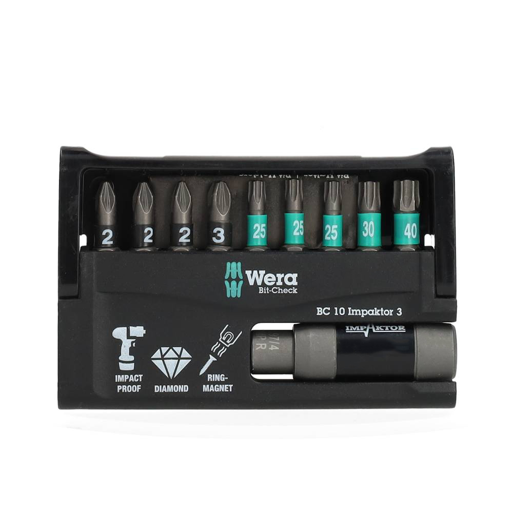 Wera bitset universeel met houder en cassette Bit-Check 30 Impactor3 - 10-delig (05057683001)