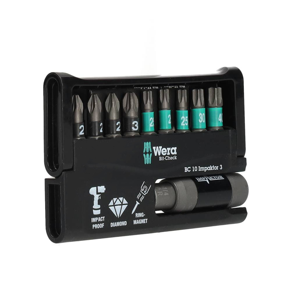 Wera bitset universeel met houder en cassette Bit-Check 30 Impactor3 - 10-delig (05057683001)