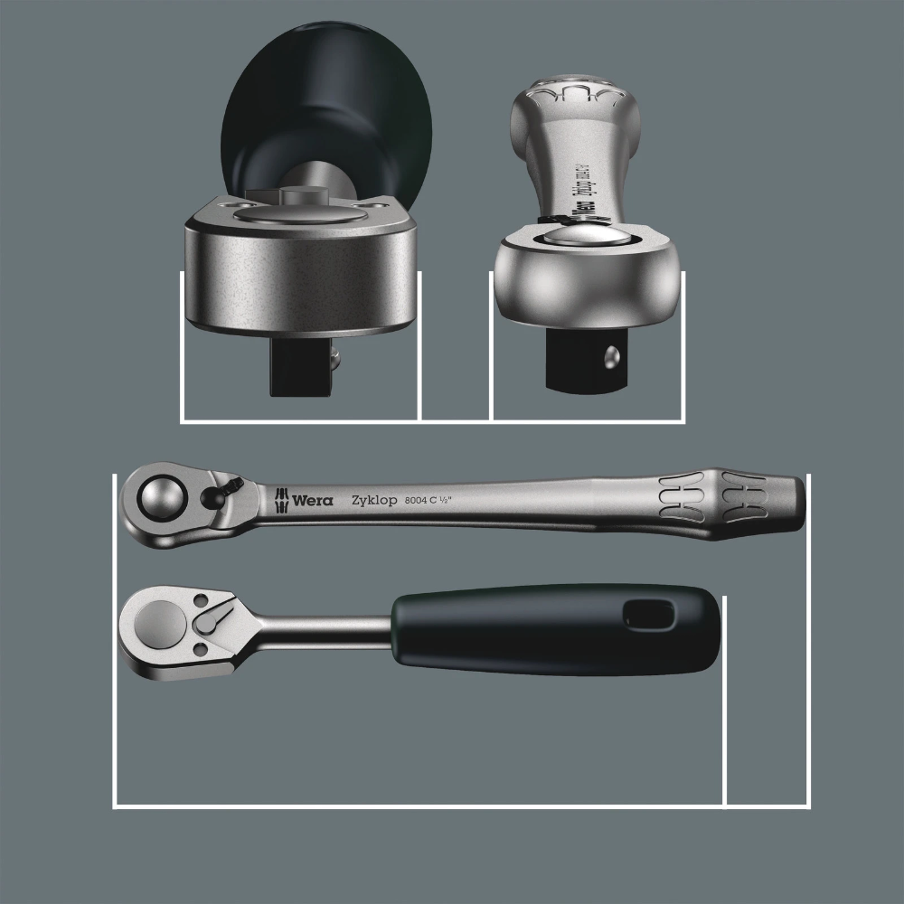 Miniatuur van Wera bitset dopsleutelset in etui Zyklop Speed-ratelset 1/2" metrisch - 28-delig (05004078001)
