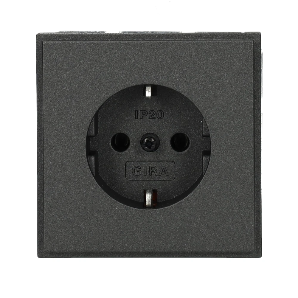 Miniatuur van Gira stopcontact met randaarde - TX_44 antraciet (418867)