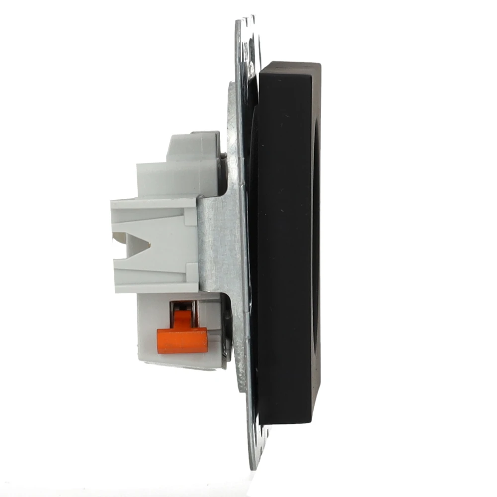 Miniatuur van Gira stopcontact zonder randaarde 2-polig - systeem 55 zwart mat (4480005)