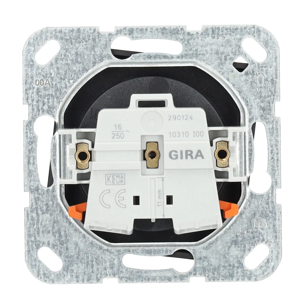 Miniatuur van Gira stopcontact zonder randaarde 2-polig - systeem 55 zwart mat (4480005)