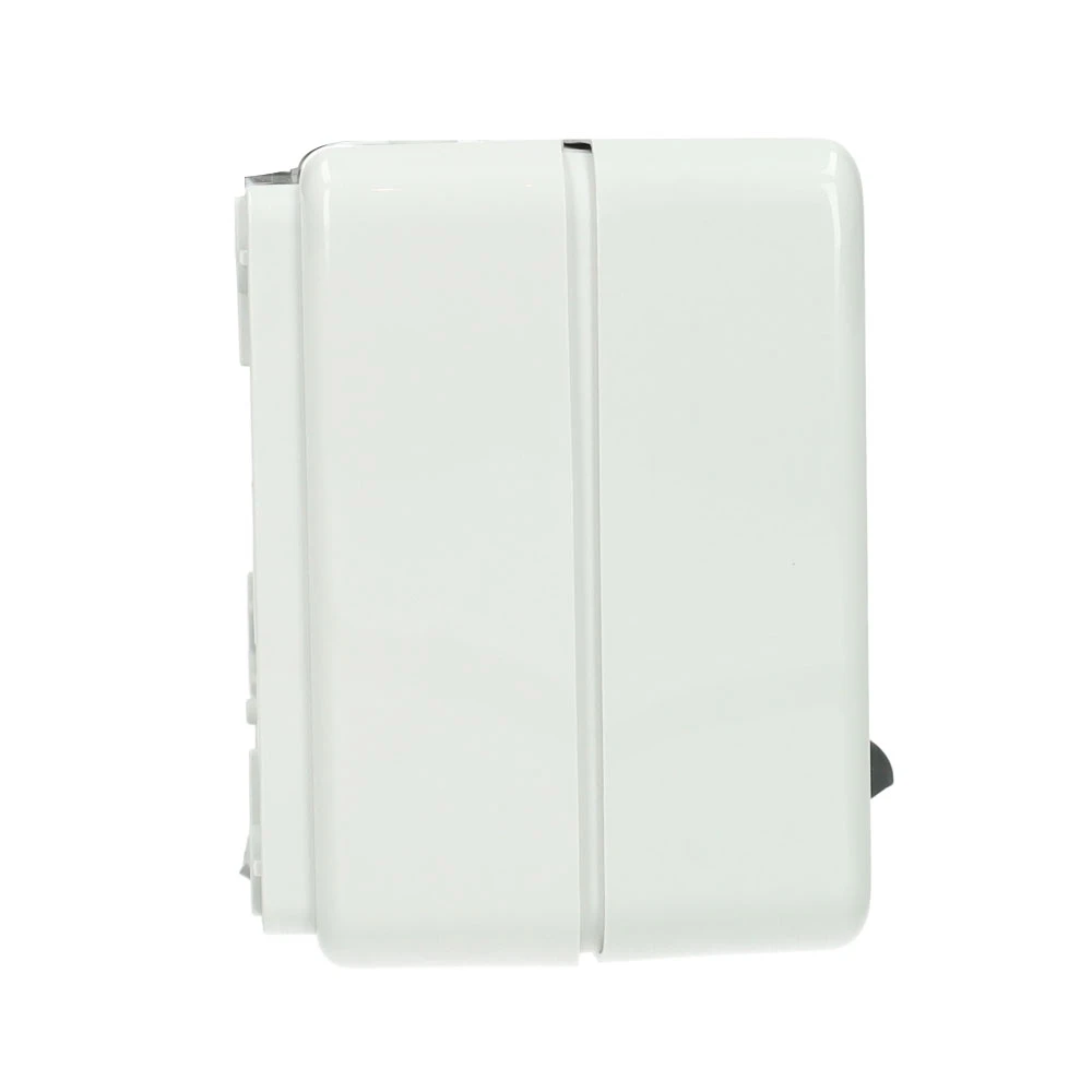 Miniatuur van Gira stopcontact met klapdeksel 3-v horizontaal KD SW opbouw grijs (478930)