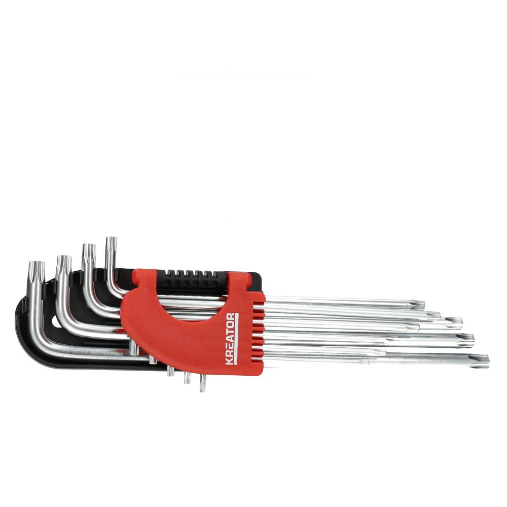 Miniatuur van Kreator torx stifsleutelset lang TX tamper resistant 9-delig (KRT408303)