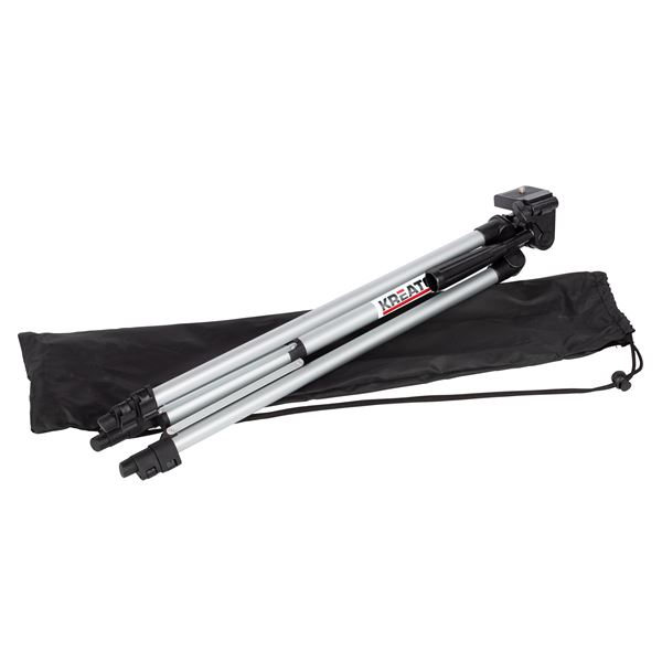 Kreator opklapbaar aluminium statief met waterpas 50-152cm met foudraal (KRT706900)
