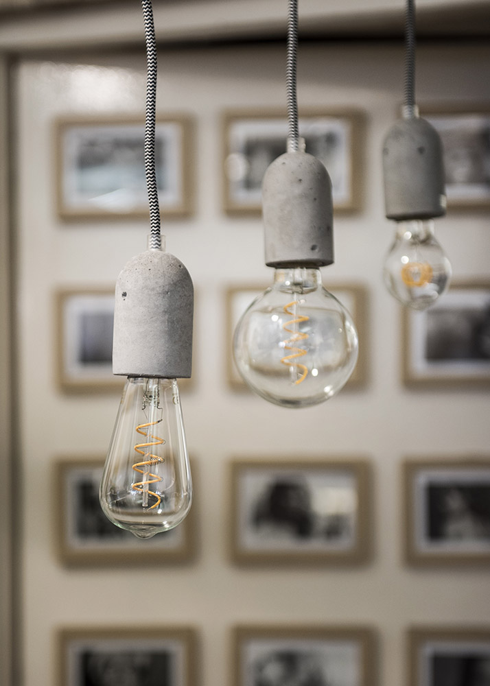 Miniatuur van Bailey hanglamp Bern E27 met 1,5 meter textielsnoer - beton (141473)