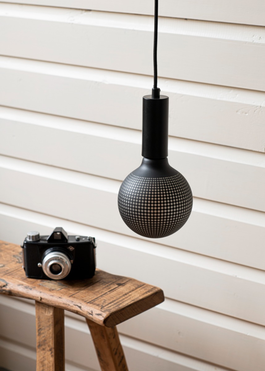 Miniatuur van Bailey hanglamp Fuji E27 met 1,5 meter textielsnoer - zwart (145020)