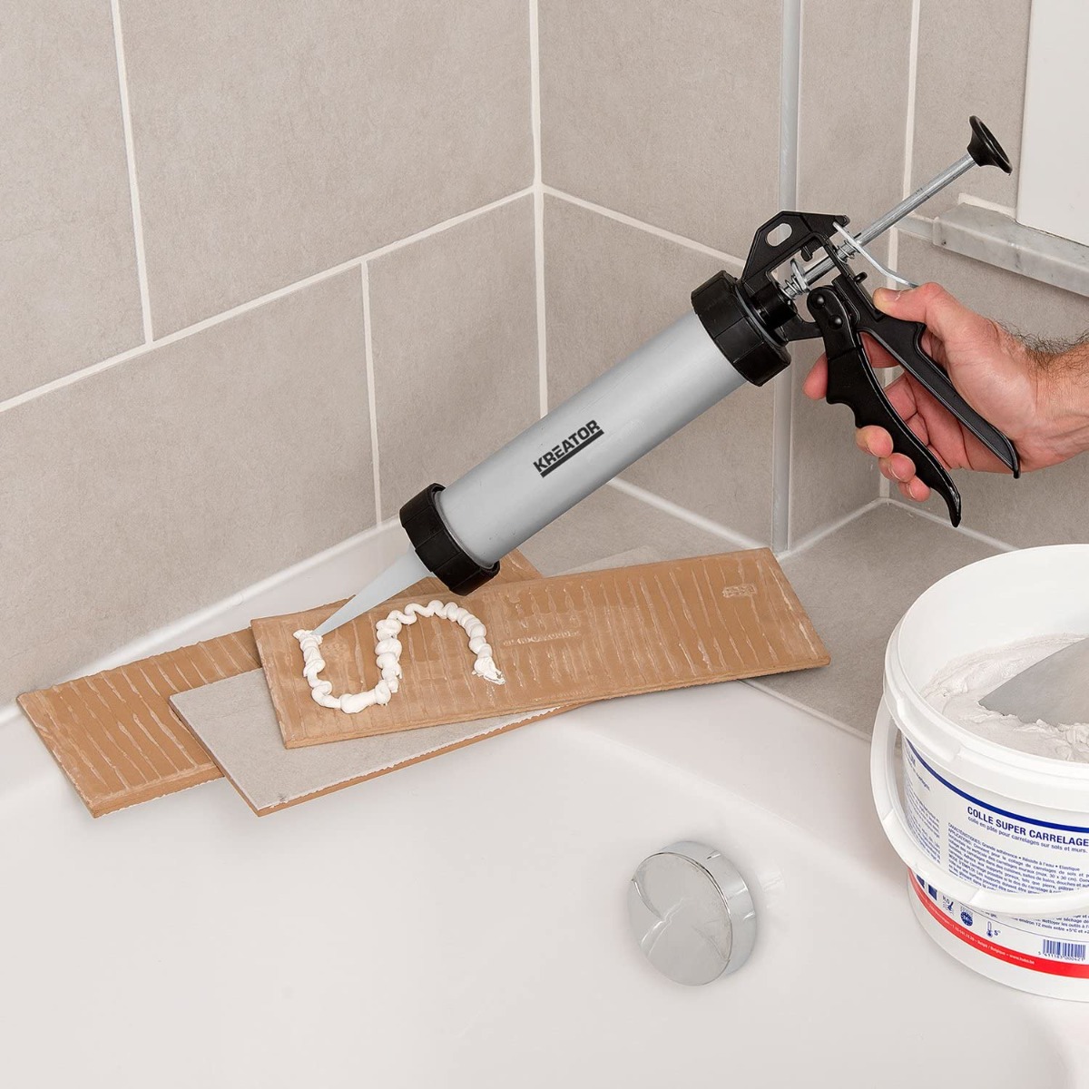 Kreator aluminium kitpistool kitspuit gesloten 225mm/310ml (KRT551004)