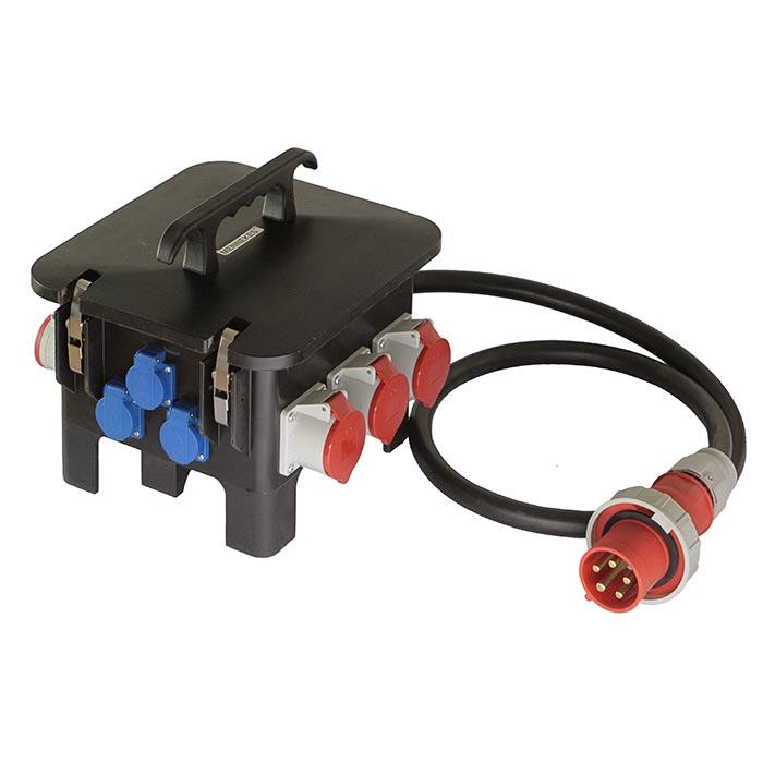 Miniatuur van Schwabe mobiele 9-voudige stroomverdeler 63A 5-polig 400V IP44 (60561)
