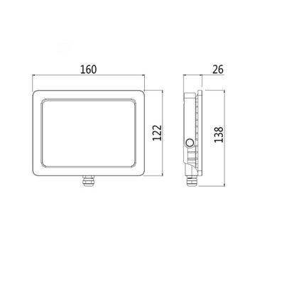 Miniatuur van Bailey LED schijnwerper 30W 2350lm warm wit 3000K IP65 (141538)