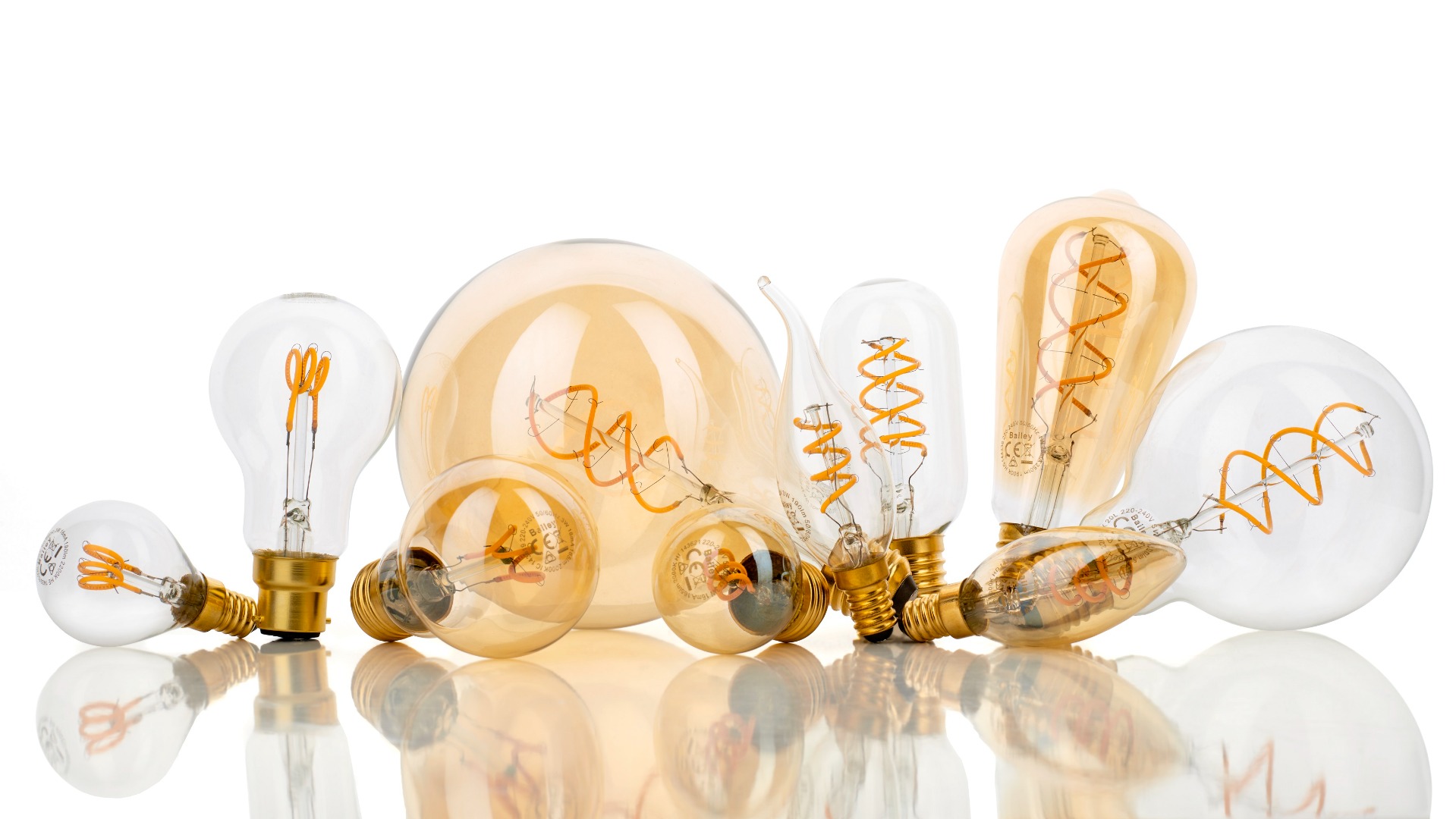 Miniatuur van Bailey LED lamp filament peer E27 3W 190lm flame wit 2200K dimbaar (143618)