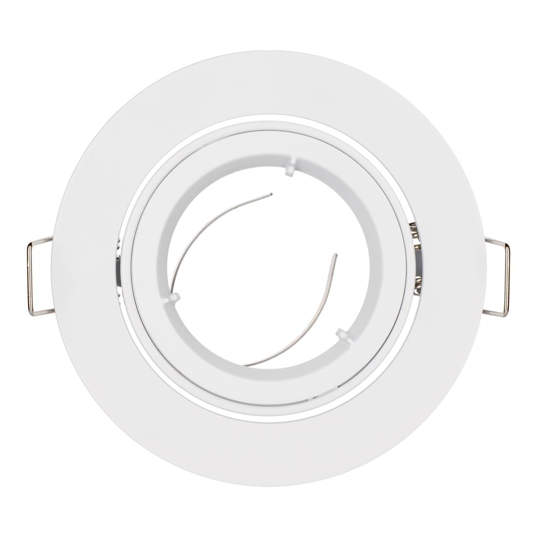 Bailey inbouwspot rond kantelbaar wit GU10 zaagmaat Ø80mm - diameter 93mm (141968)