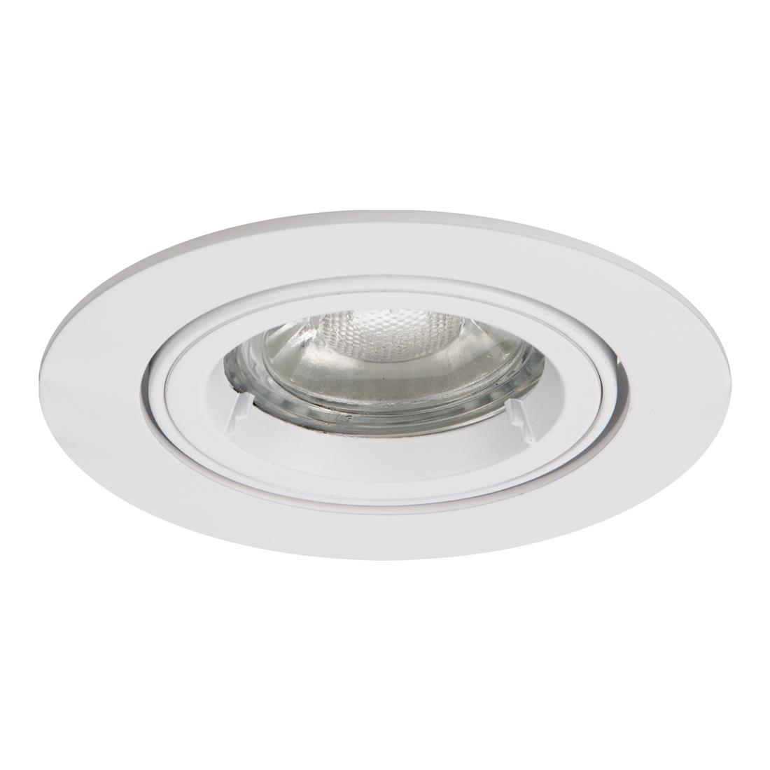 Bailey inbouwspot rond kantelbaar wit GU10 zaagmaat Ø80mm - diameter 93mm (141968)