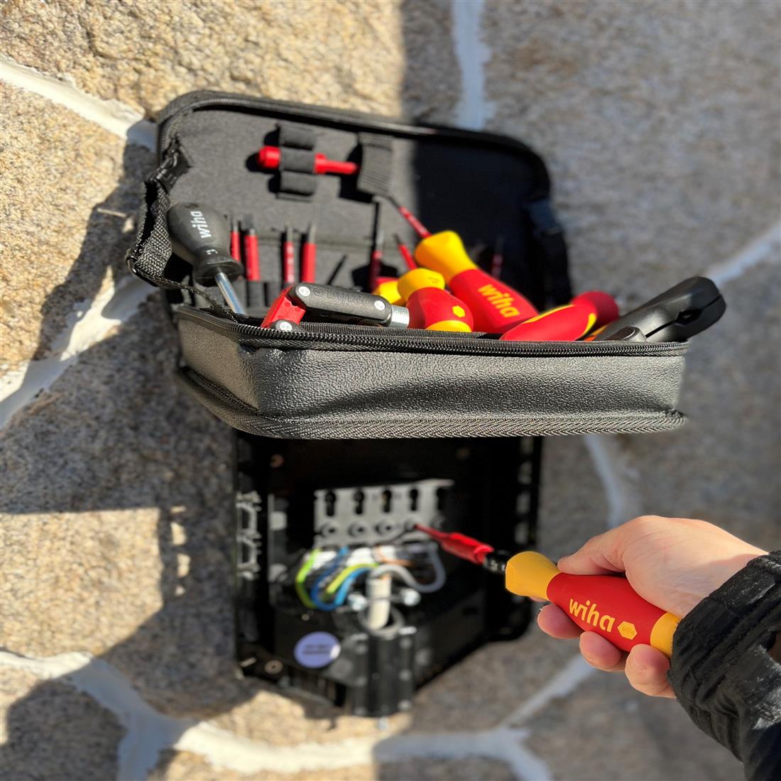 Miniatuur van Wiha gereedschapset Wallbox installatie laadpaal incl tas - 23-delig (45289)