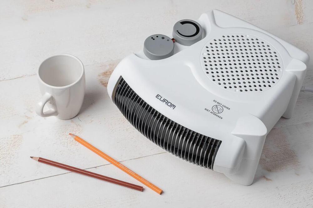 Miniatuur van Eurom ventilatorkachel met 2 standen en thermostaat 2000W staand/liggend (350234)