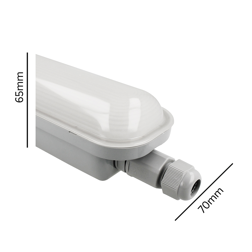 Miniatuur van Yphix LED waterdicht armatuur 18W koel wit 4000K 60cm IP65 (50504150)