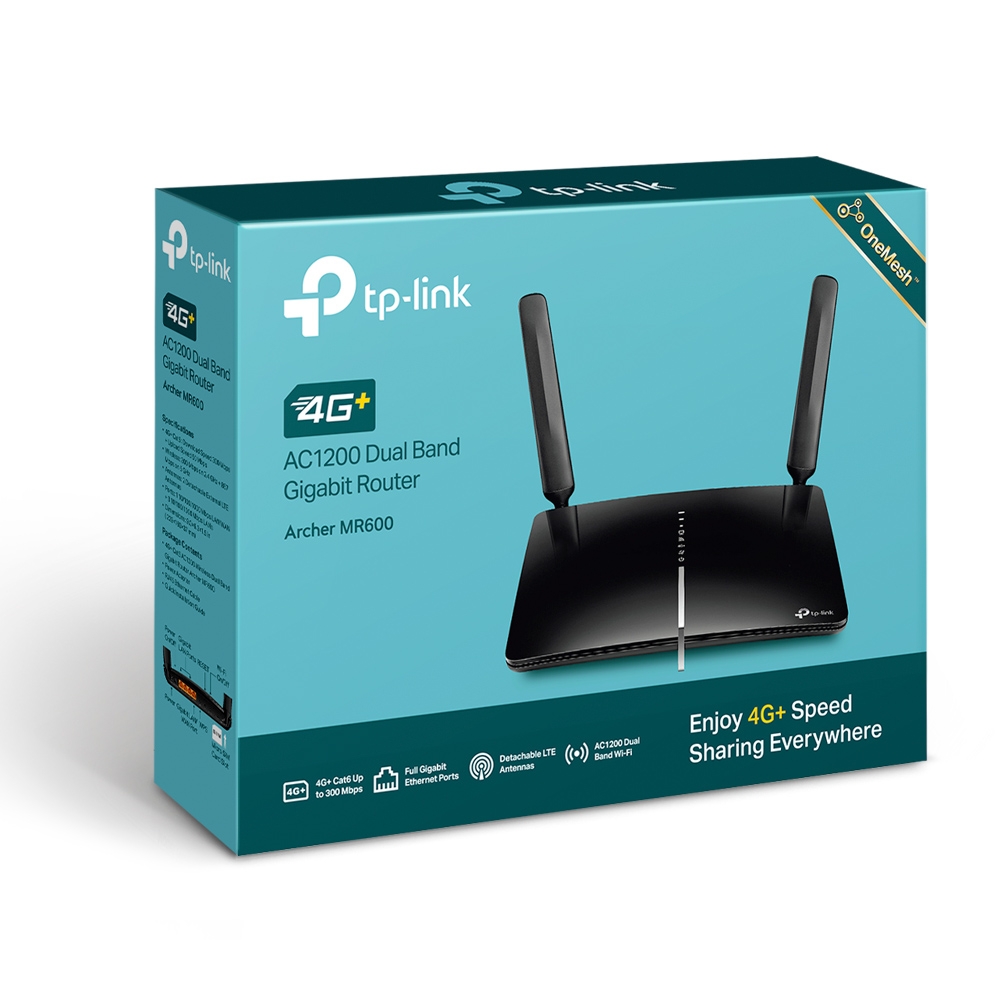 TP-LINK Archer MR600 WiFi router 4G+ 300Mbps op 2.4GHz-band + 867Mbps op 5GHz-band (Archer MR600)