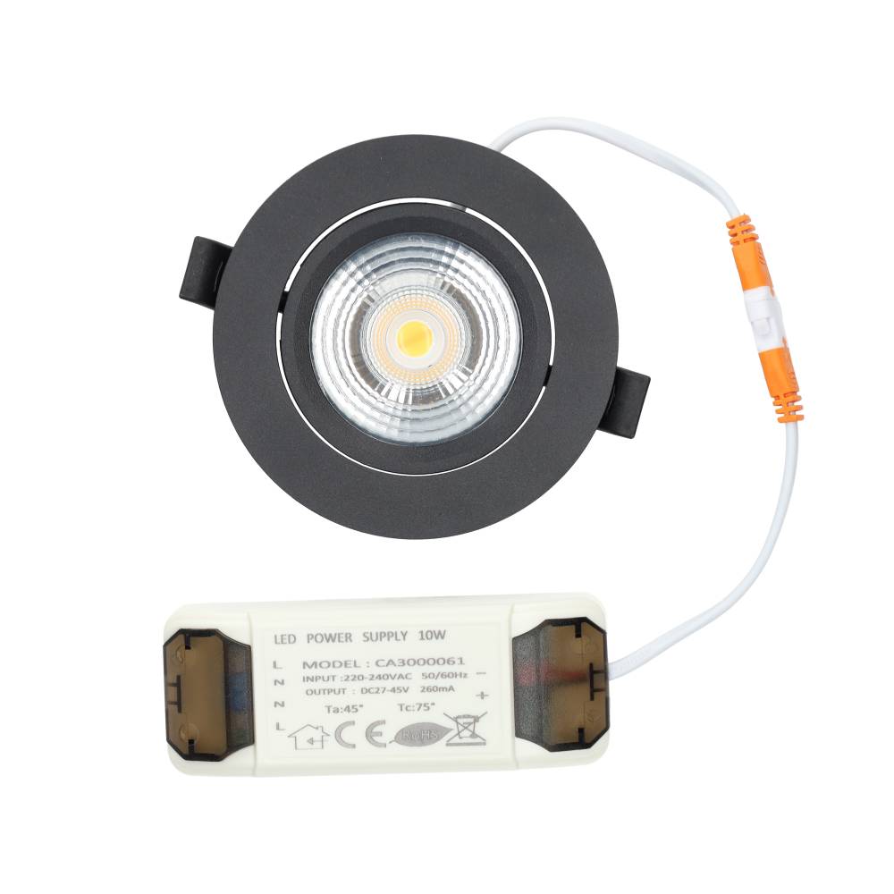 Miniatuur van LED Republic waterdichte inbouwspot rond zwart 10W 1.000lm 2000K-3000K DTW incl. driver IP65 zaagmaat Ø90mm - diameter 104mm