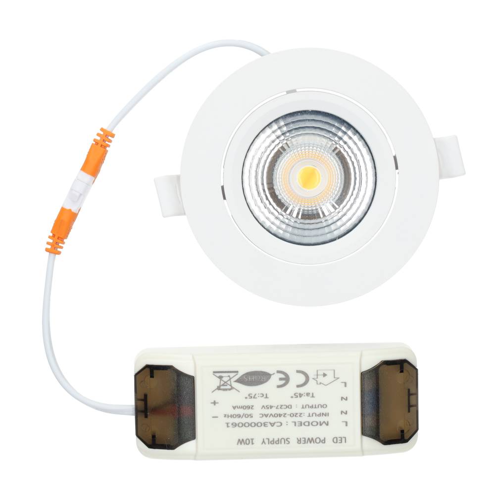 Miniatuur van LED Republic waterdichte inbouwspot rond wit 10W 1.000lm 2000K-3000K DTW incl. driver IP65 zaagmaat Ø90mm - diameter 104mm