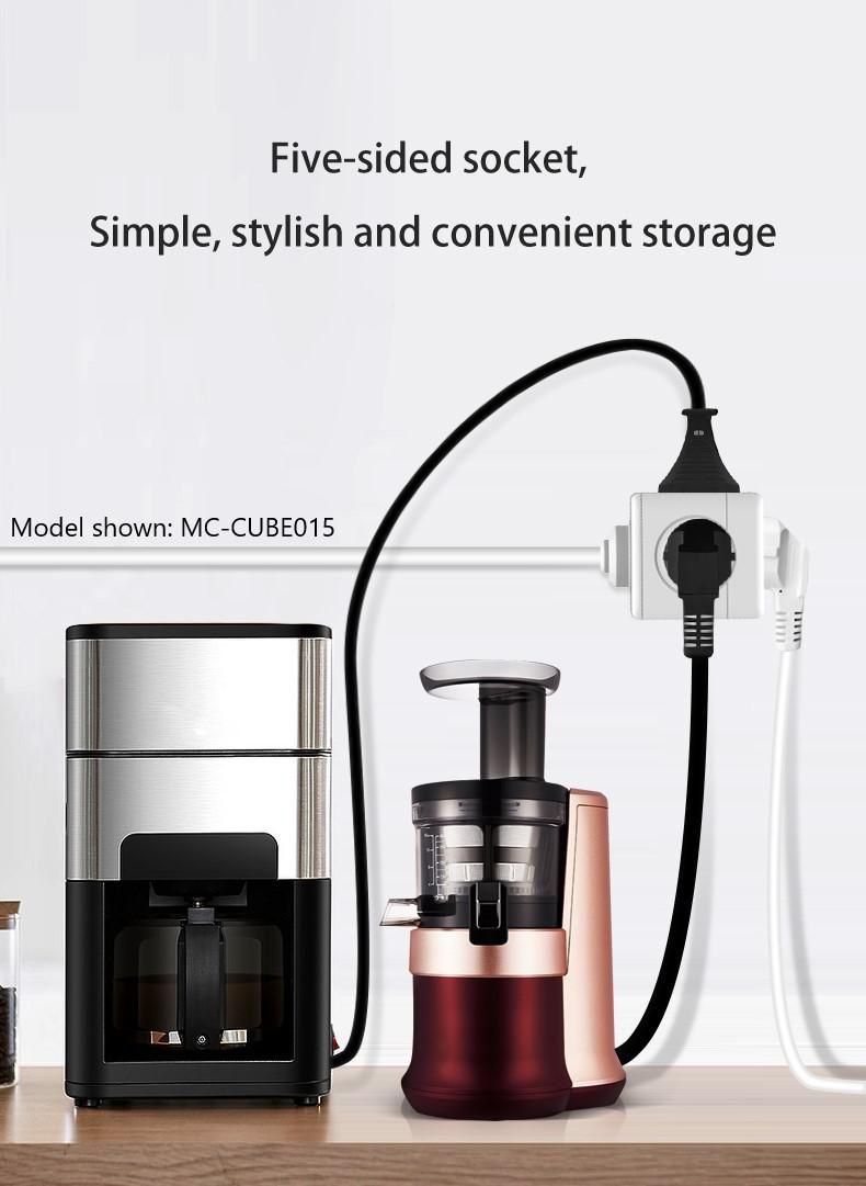 Miniatuur van Microconnect Powercube 5-voudig met randaarde 1,5 meter - wit (MC-CUBE015)