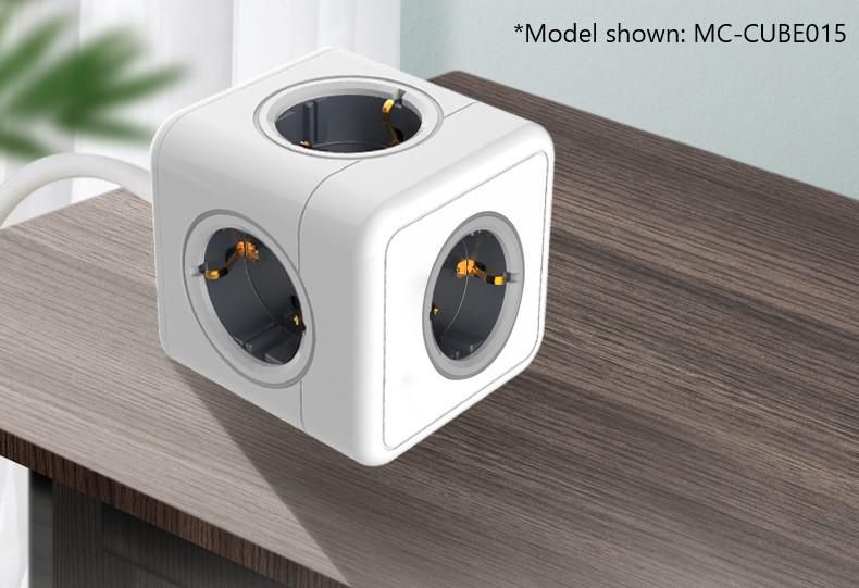 Miniatuur van Microconnect Powercube 5-voudig met randaarde 1,5 meter - wit (MC-CUBE015)