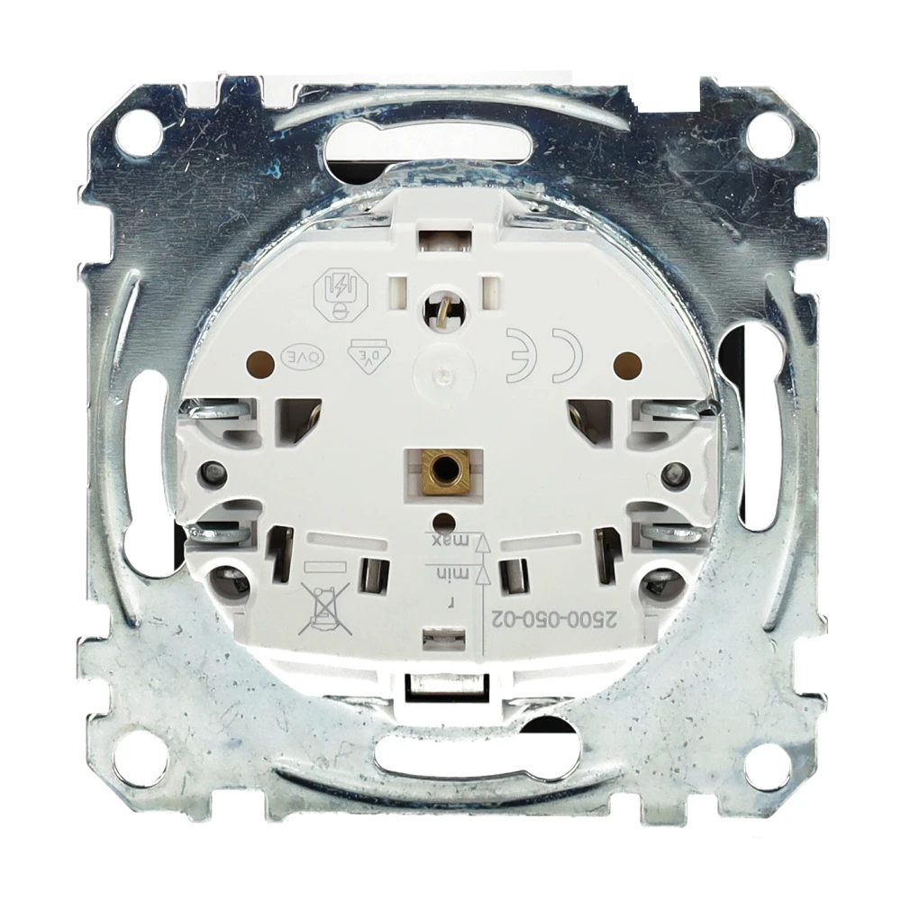 Miniatuur van Schneider Electric Systeem M Ocean plastic stopcontact met penaarde, shutters en klapdeksel - matzwart (MEG2310-0403)