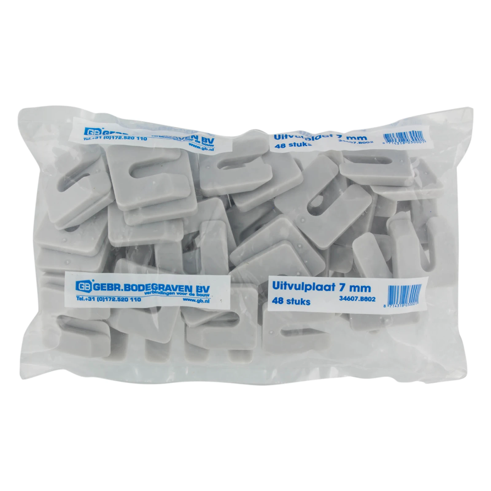 Miniatuur van GB uitvulplaat 50x50x7mm - grijs per 48 stuks (34607.B002)