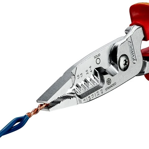 KNIPEX multifunctionele 6 in 1 combinatietang elektro 200mm zonder vergrendelingshendel VDE (1376200ME)