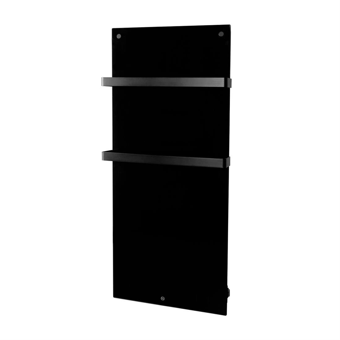 Eurom Sani 800 badkamer infrarood verwarming 800W met handdoekbeugels, WiFi en app - zwart (350395)