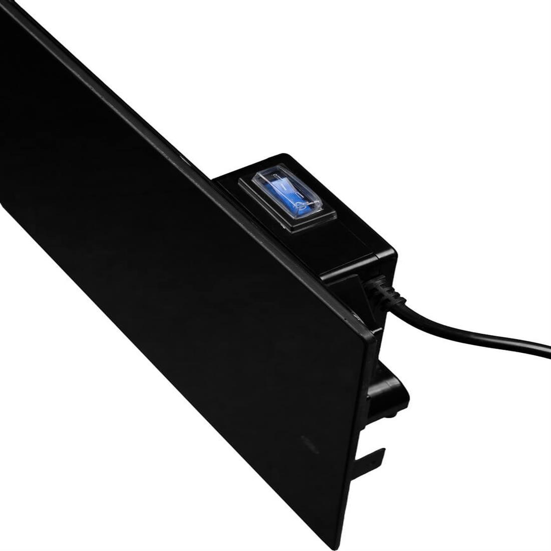 Eurom Sani 800 badkamer infrarood verwarming 800W met handdoekbeugels, WiFi en app - zwart (350395)